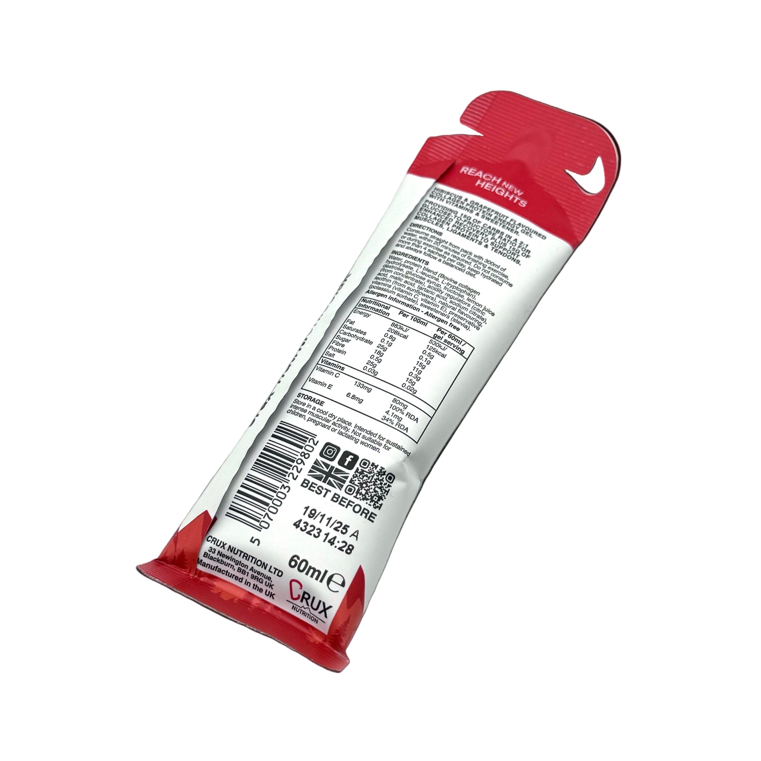 12 / 24 Pack SRP - Hibiscus Collagen Protein Energy Gel
