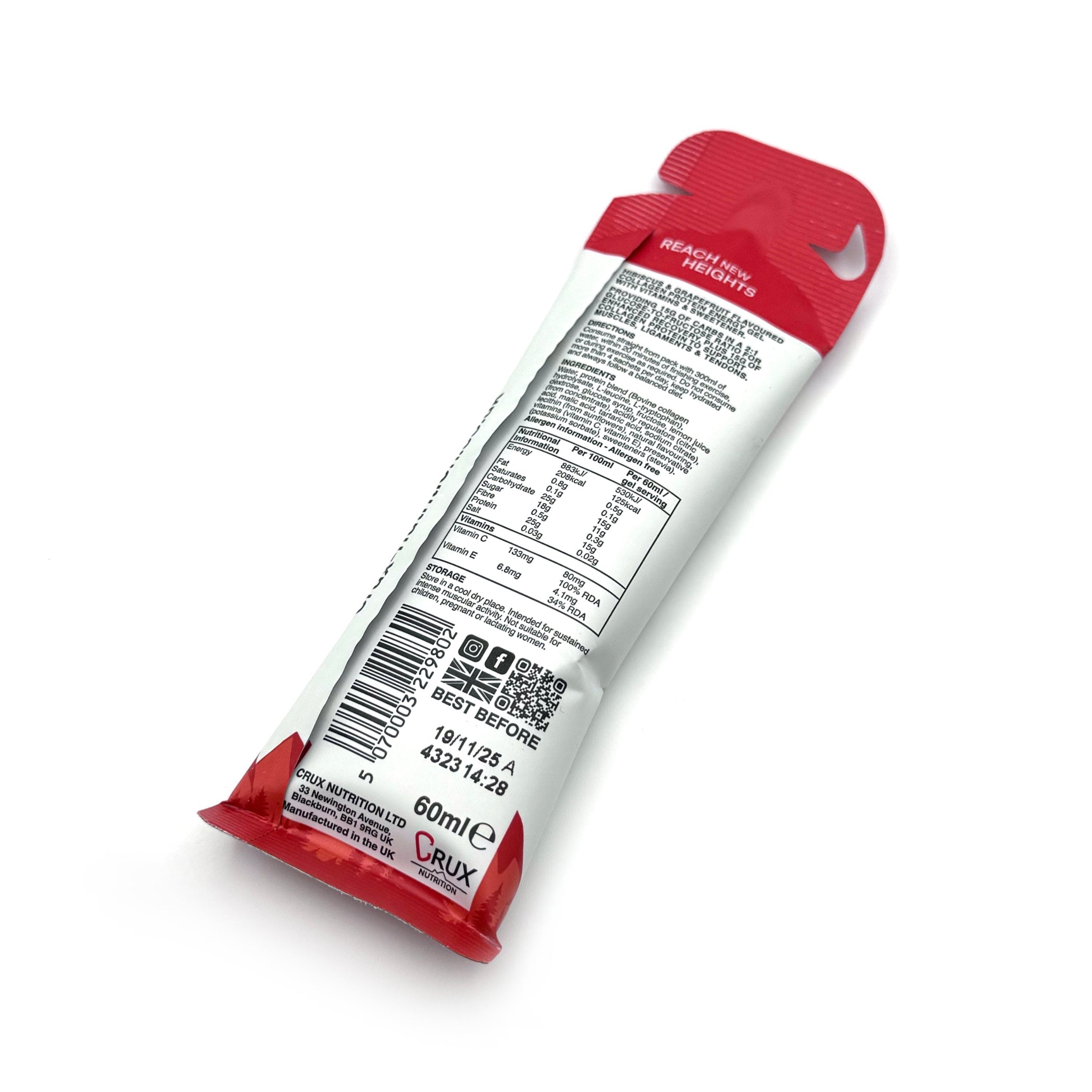 7 / 14 Pack - Hibiscus Collagen Protein Energy Gel